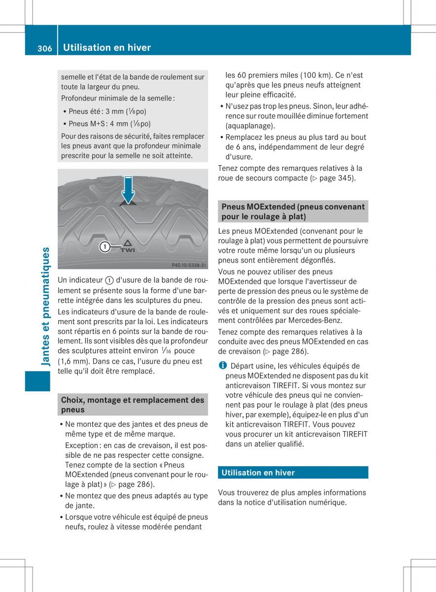 Mercedes Benz ML Class W166 manuel du proprietaire / page 309