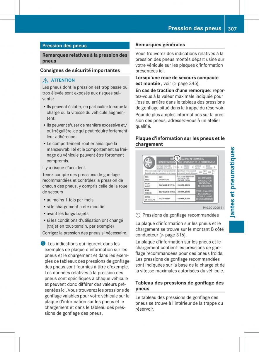 Mercedes Benz ML Class W166 manuel du proprietaire / page 310