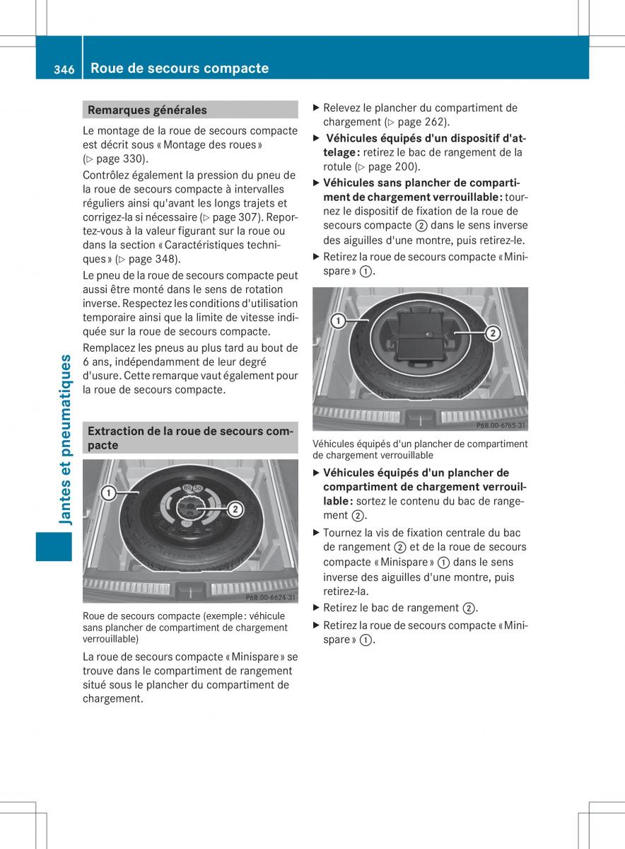 Mercedes Benz ML Class W166 manuel du proprietaire / page 349