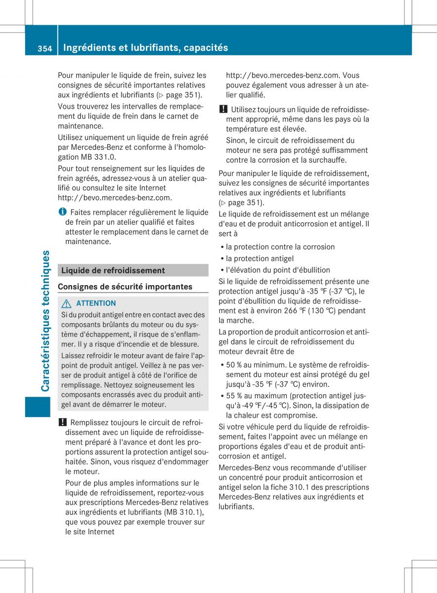 Mercedes Benz ML Class W166 manuel du proprietaire / page 357