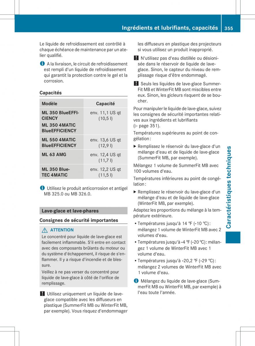 Mercedes Benz ML Class W166 manuel du proprietaire / page 358