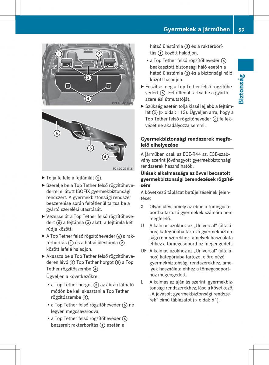 Mercedes Benz ML Class W166 Kezelesi utmutato / page 61