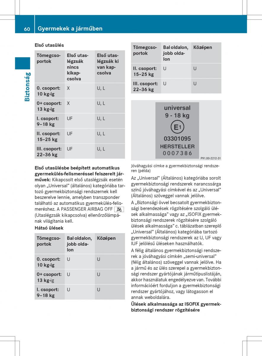 Mercedes Benz ML Class W166 Kezelesi utmutato / page 62