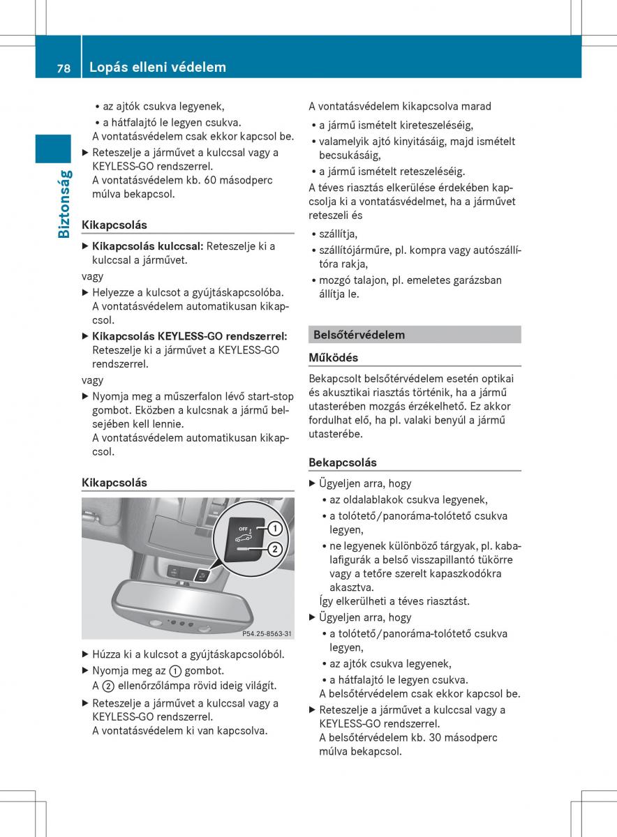 Mercedes Benz ML Class W166 Kezelesi utmutato / page 80