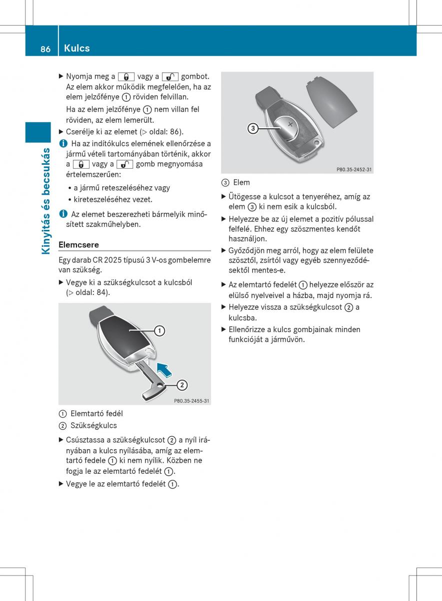 Mercedes Benz ML Class W166 Kezelesi utmutato / page 88