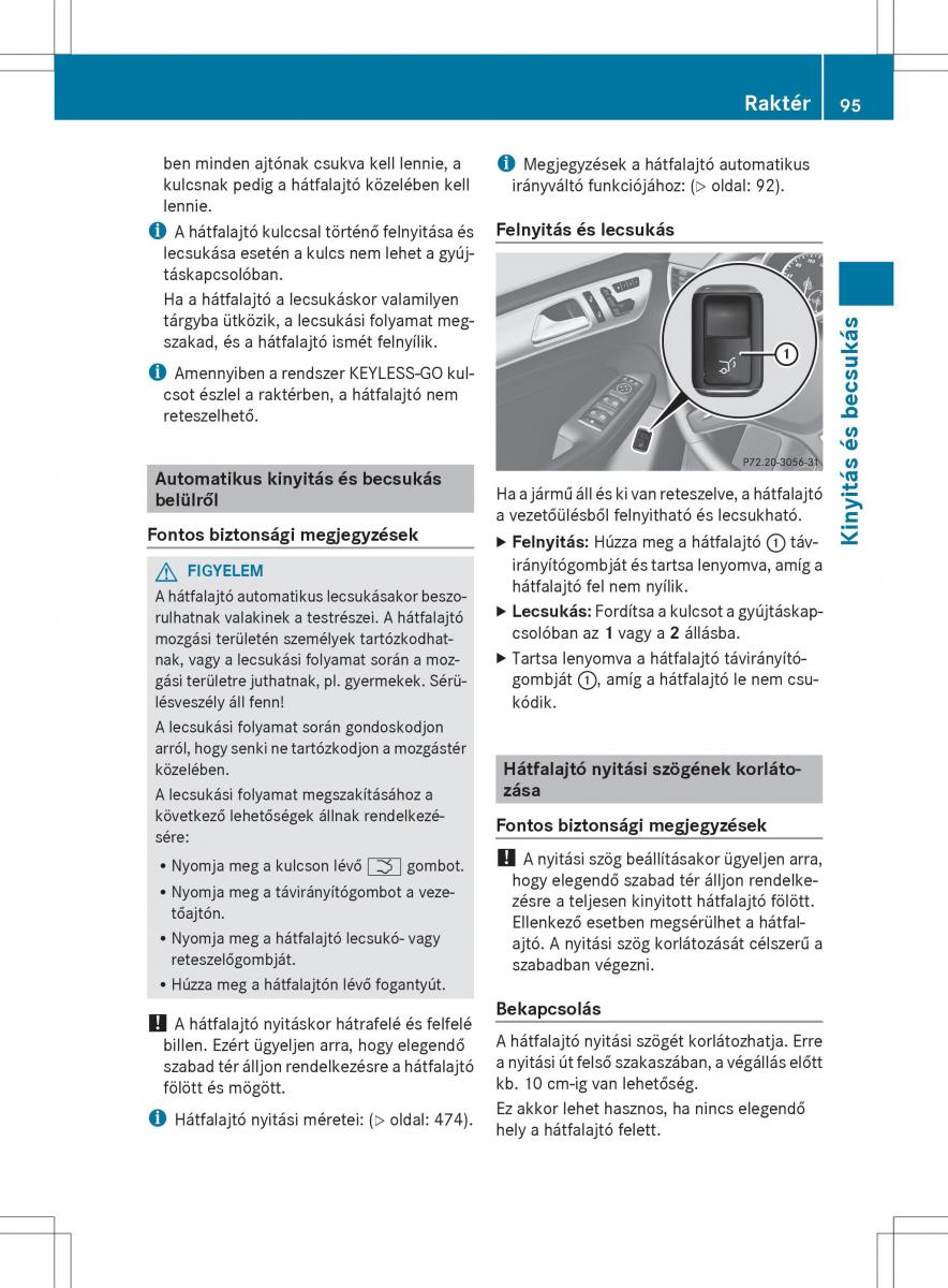 Mercedes Benz ML Class W166 Kezelesi utmutato / page 97