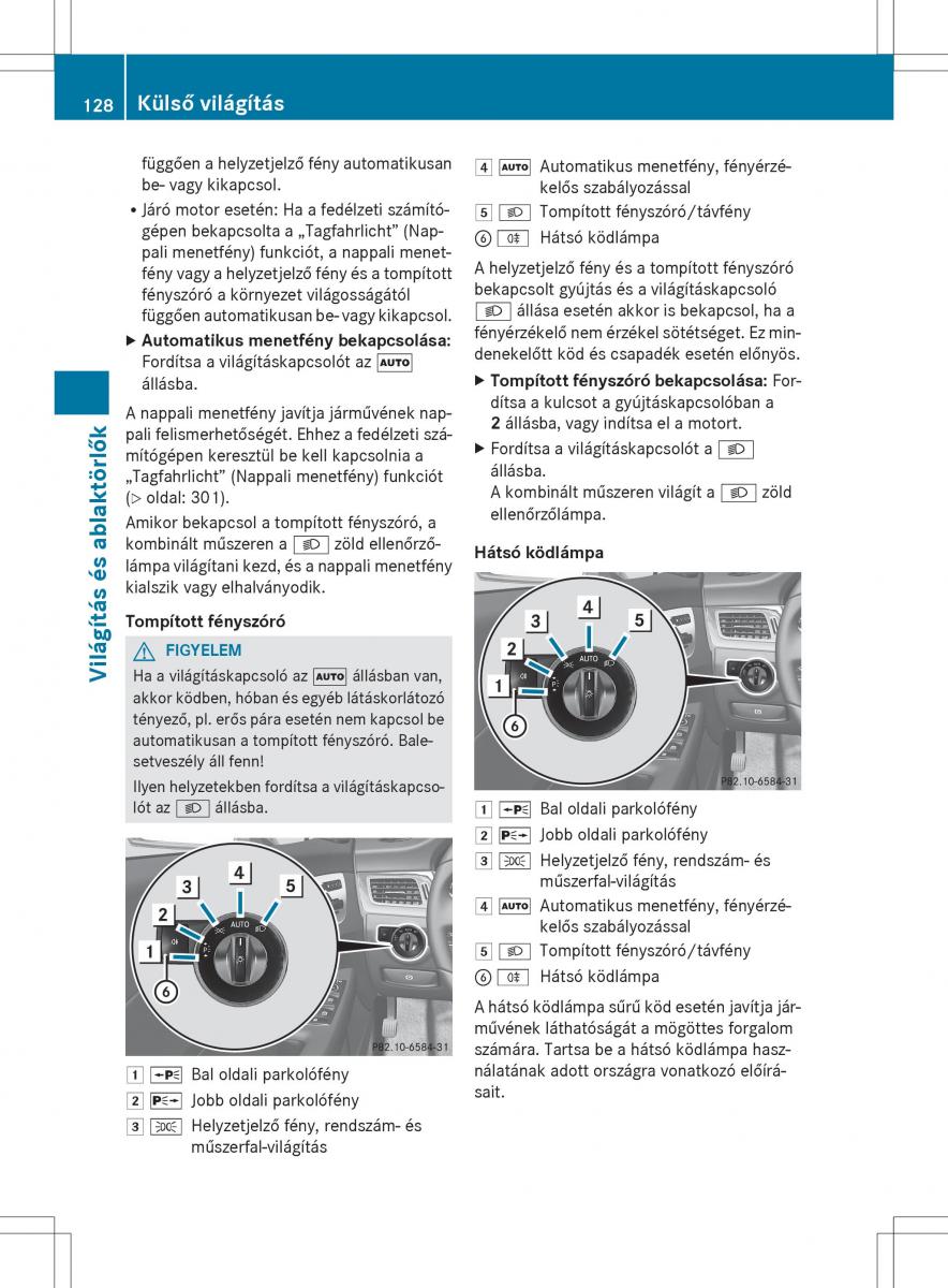 Mercedes Benz ML Class W166 Kezelesi utmutato / page 130