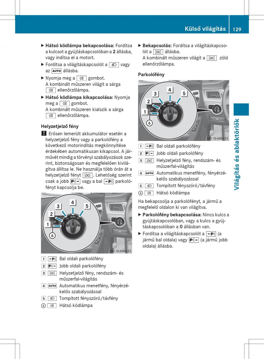 Mercedes Benz ML Class W166 Kezelesi utmutato / page 131