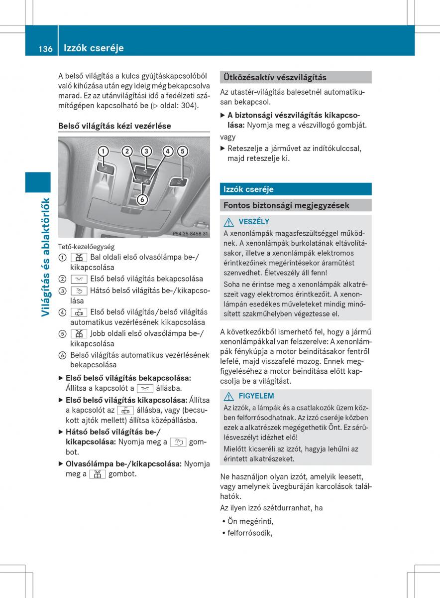 Mercedes Benz ML Class W166 Kezelesi utmutato / page 138