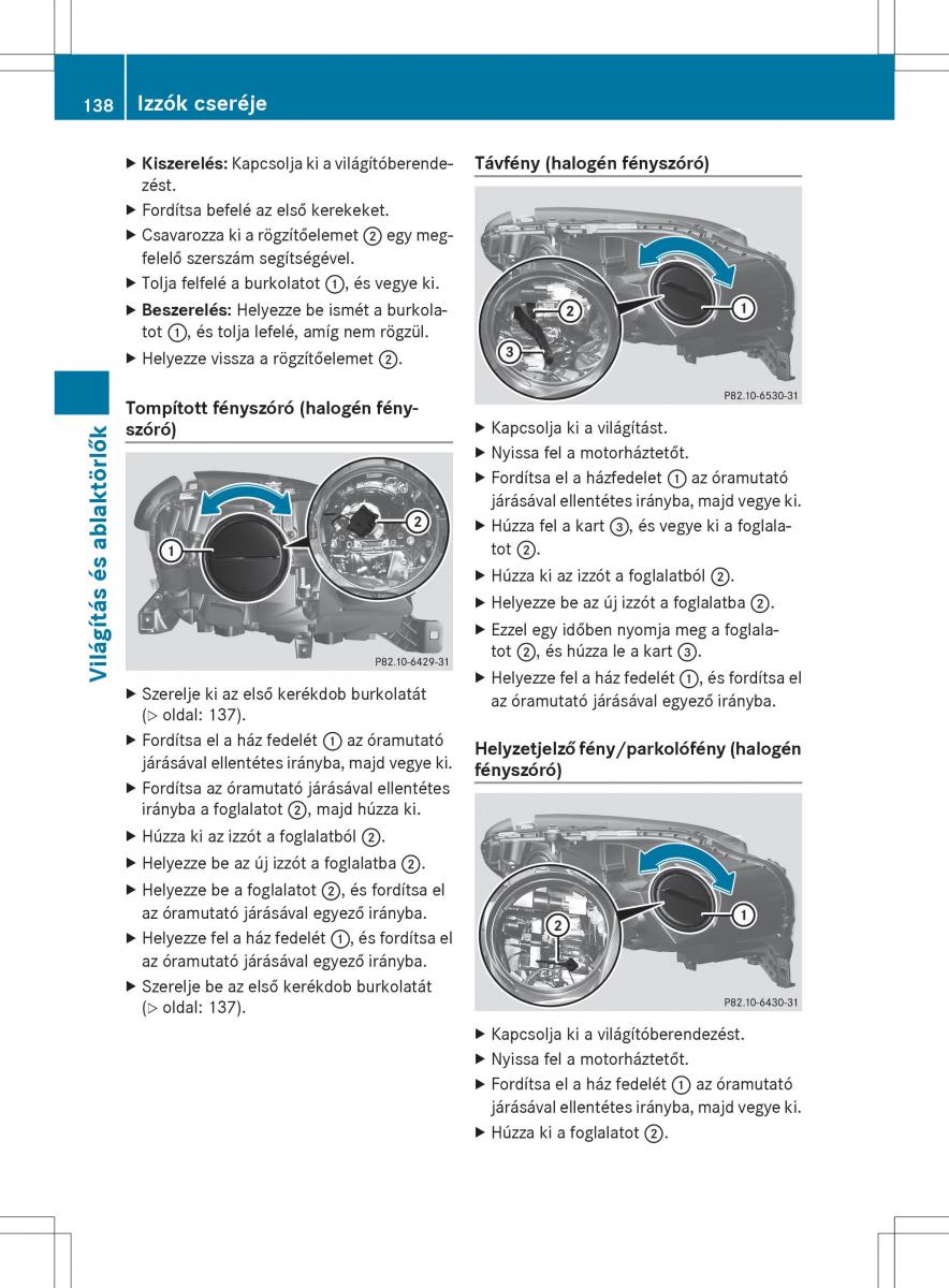 Mercedes Benz ML Class W166 Kezelesi utmutato / page 140