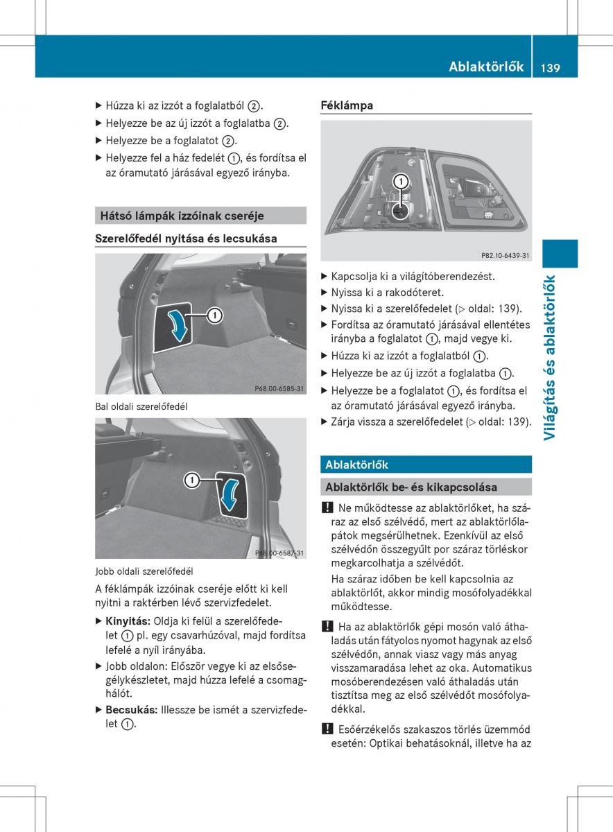 Mercedes Benz ML Class W166 Kezelesi utmutato / page 141