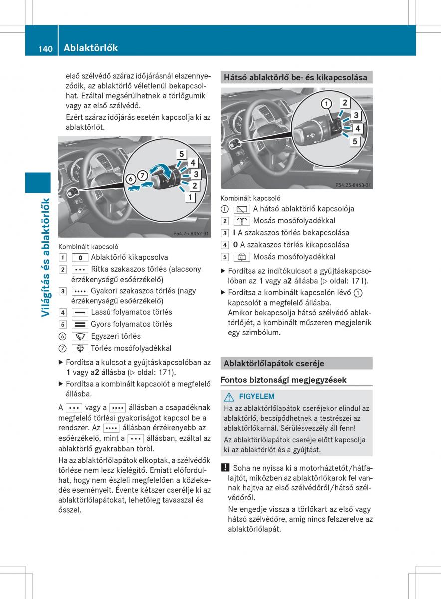 Mercedes Benz ML Class W166 Kezelesi utmutato / page 142