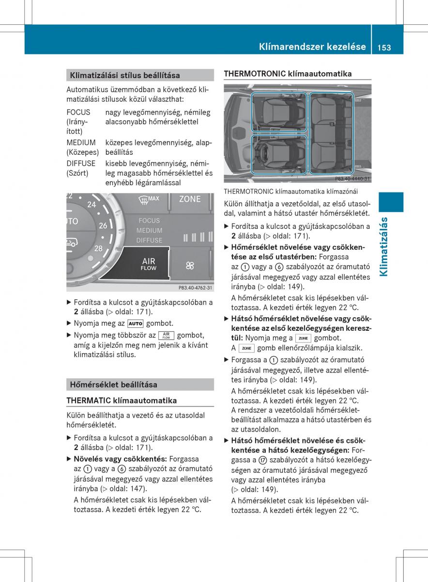 Mercedes Benz ML Class W166 Kezelesi utmutato / page 155