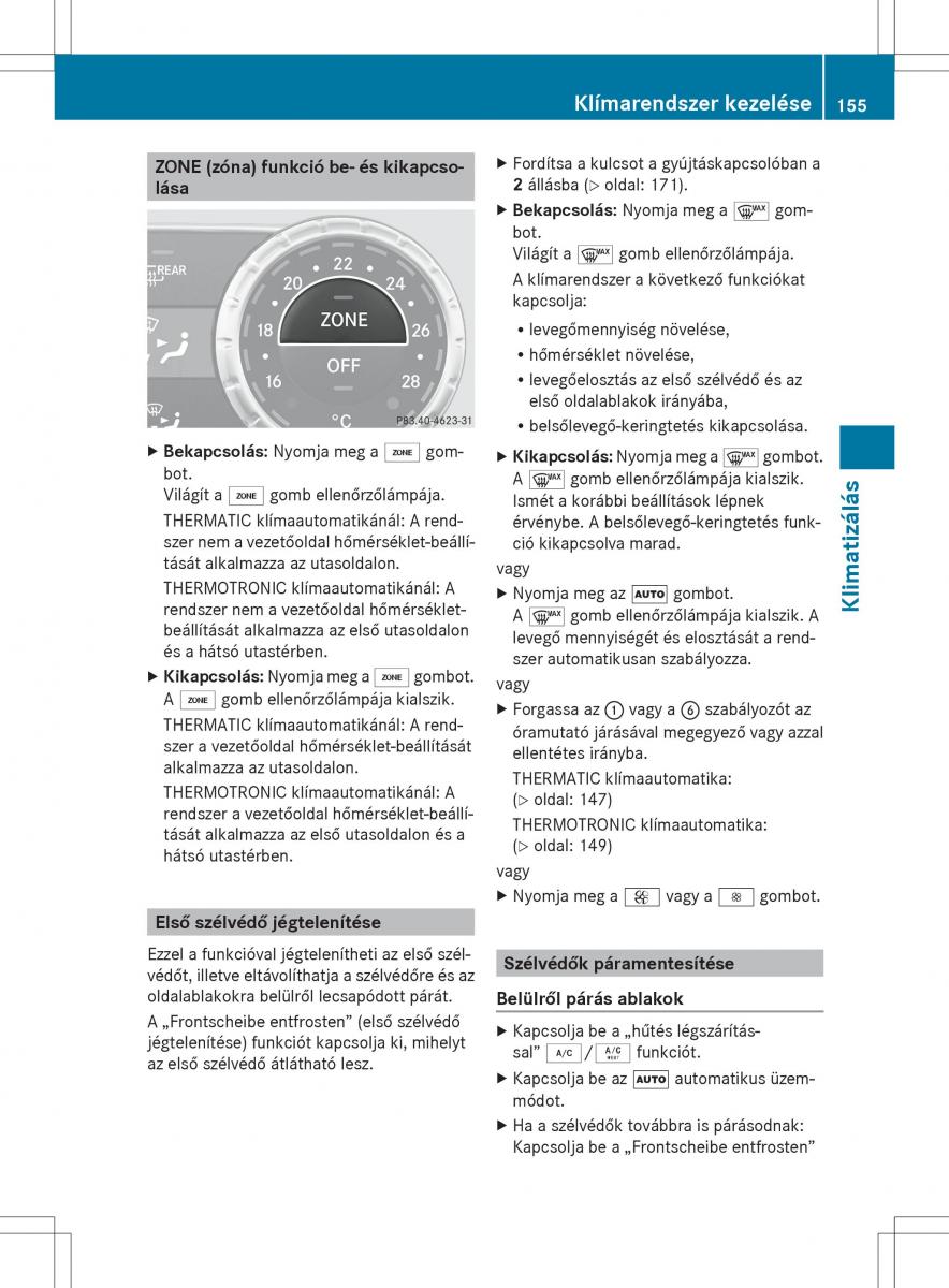 Mercedes Benz ML Class W166 Kezelesi utmutato / page 157