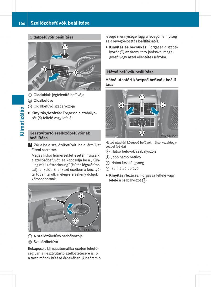 Mercedes Benz ML Class W166 Kezelesi utmutato / page 168