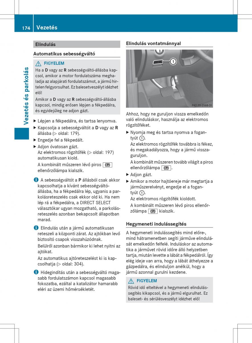 Mercedes Benz ML Class W166 Kezelesi utmutato / page 176