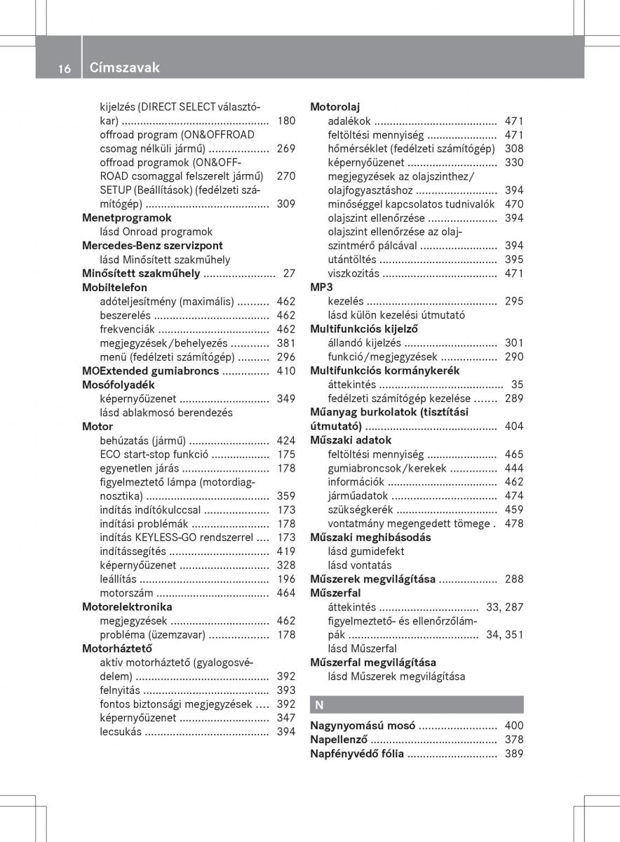 Mercedes Benz ML Class W166 Kezelesi utmutato / page 18