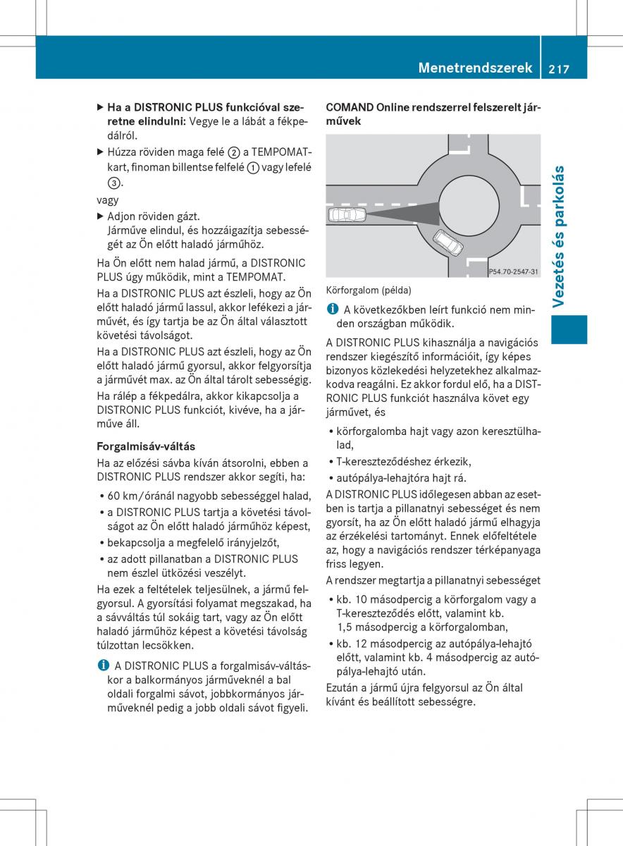 Mercedes Benz ML Class W166 Kezelesi utmutato / page 219