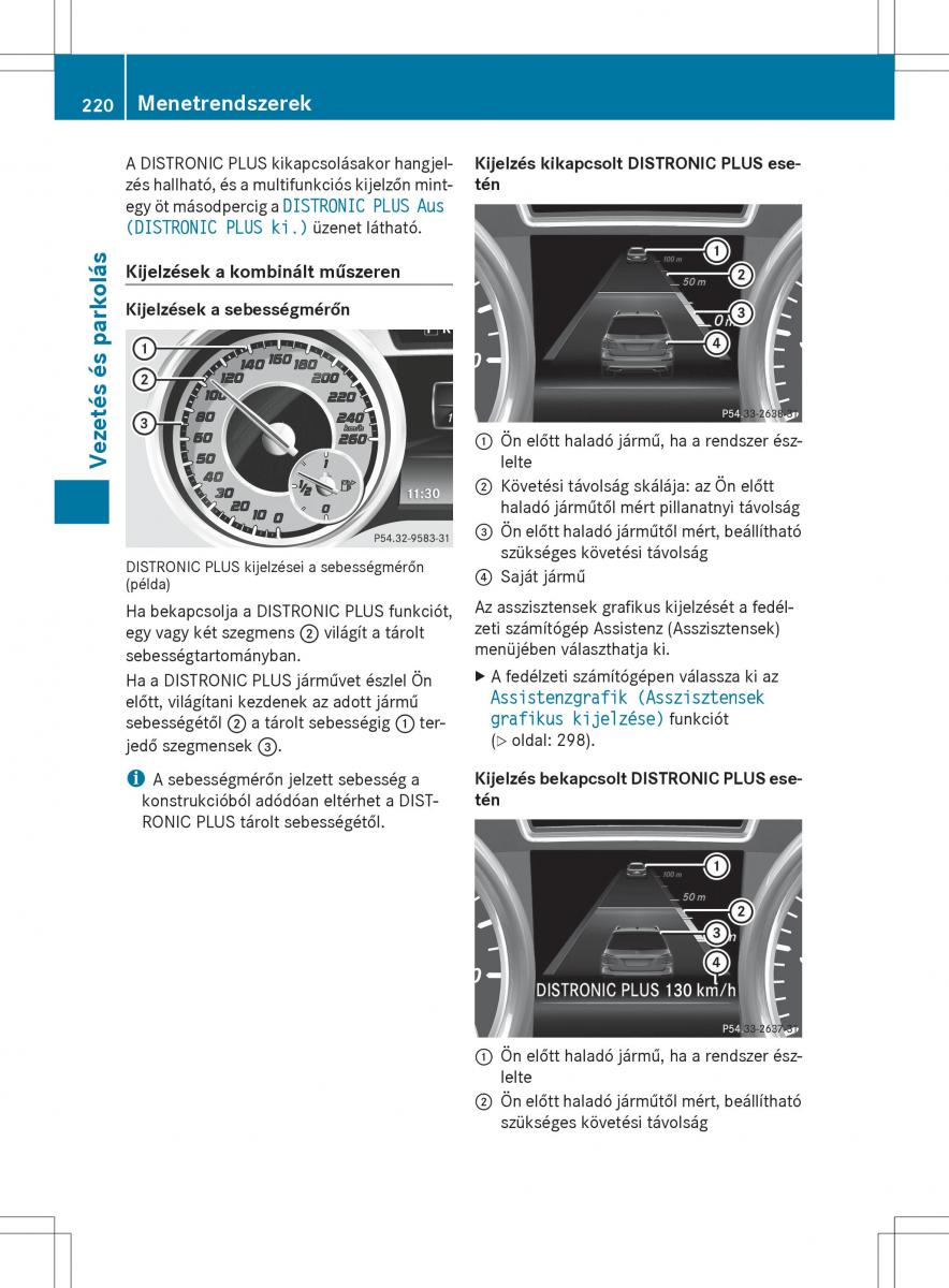 Mercedes Benz ML Class W166 Kezelesi utmutato / page 222