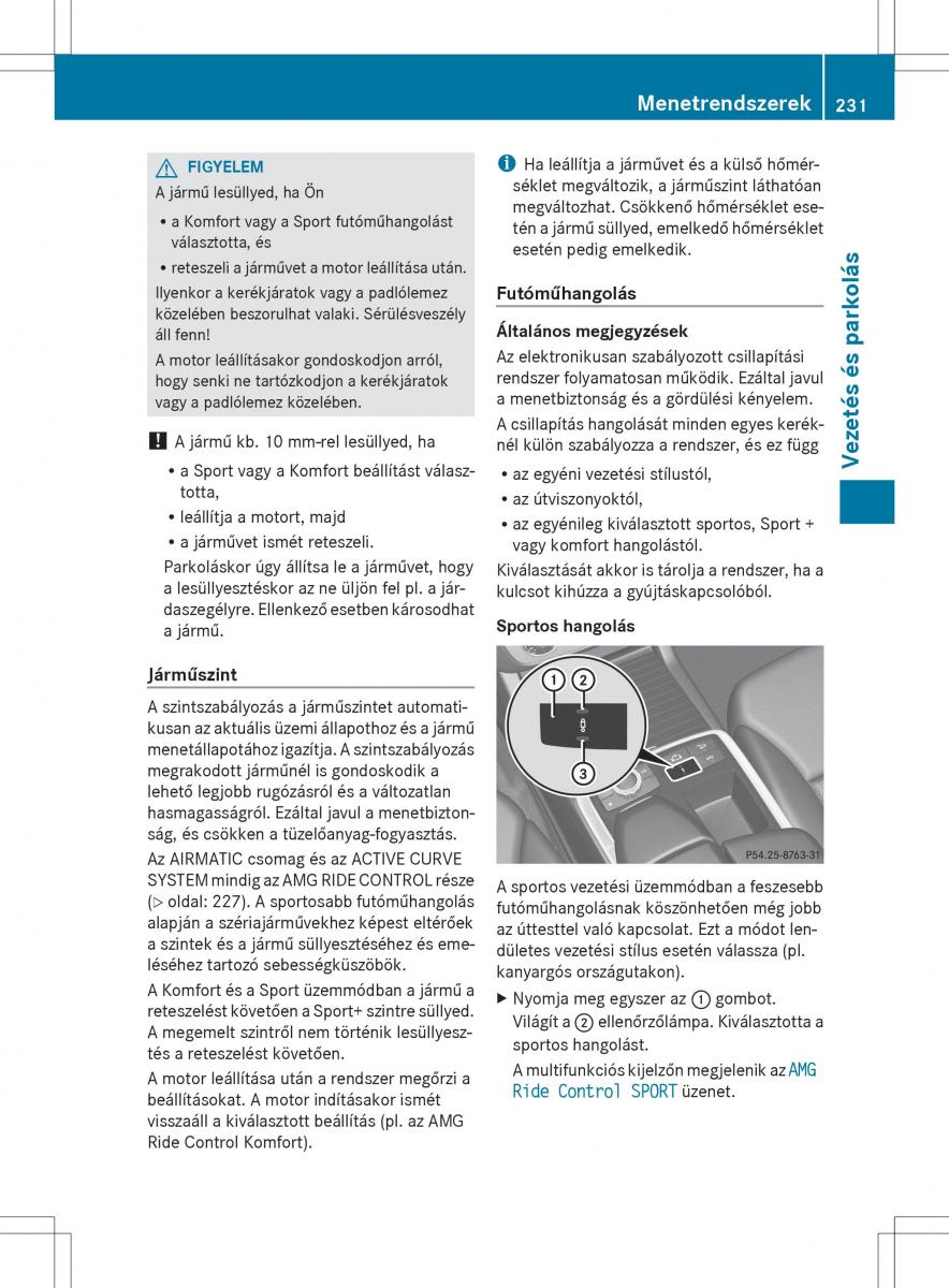 Mercedes Benz ML Class W166 Kezelesi utmutato / page 233