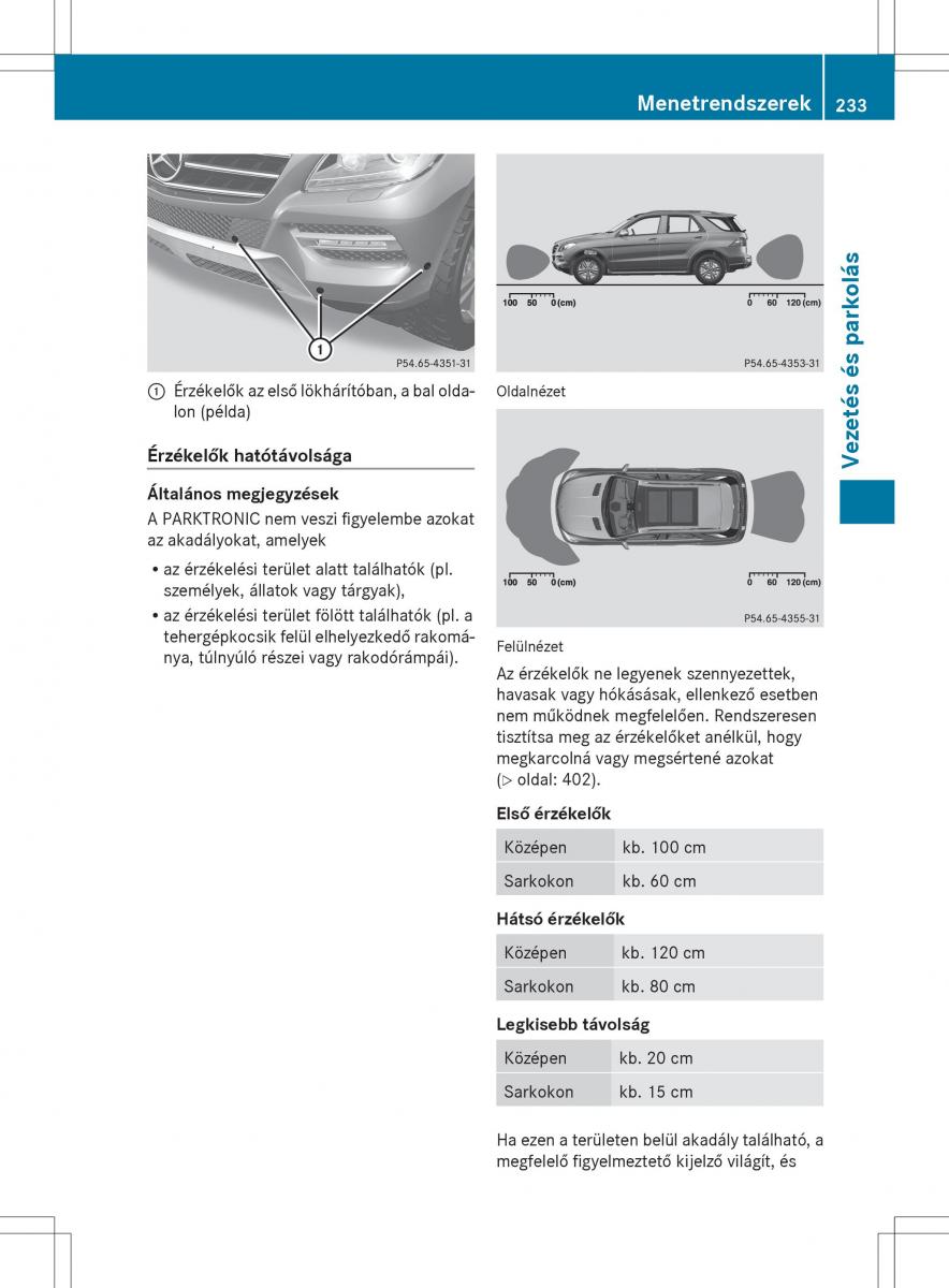 Mercedes Benz ML Class W166 Kezelesi utmutato / page 235