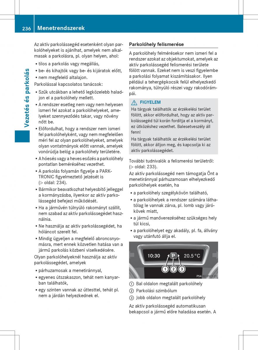 Mercedes Benz ML Class W166 Kezelesi utmutato / page 238