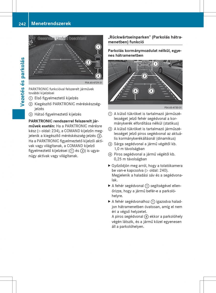 Mercedes Benz ML Class W166 Kezelesi utmutato / page 244