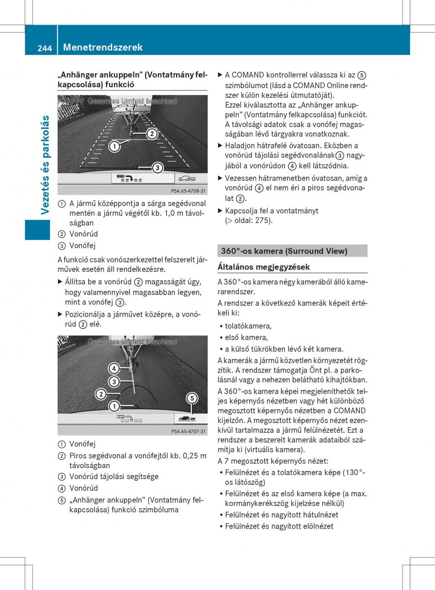 Mercedes Benz ML Class W166 Kezelesi utmutato / page 246