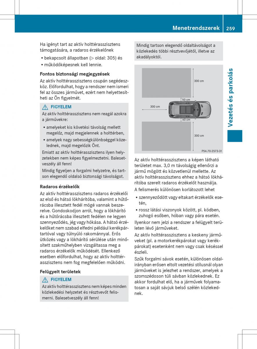 Mercedes Benz ML Class W166 Kezelesi utmutato / page 261