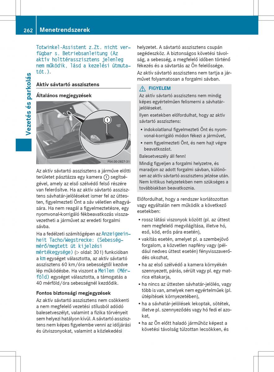 Mercedes Benz ML Class W166 Kezelesi utmutato / page 264