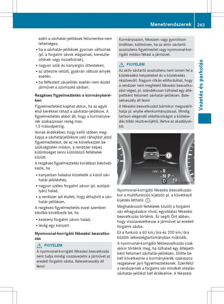 Mercedes Benz ML Class W166 Kezelesi utmutato / page 265