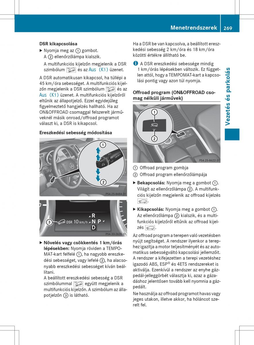 Mercedes Benz ML Class W166 Kezelesi utmutato / page 271