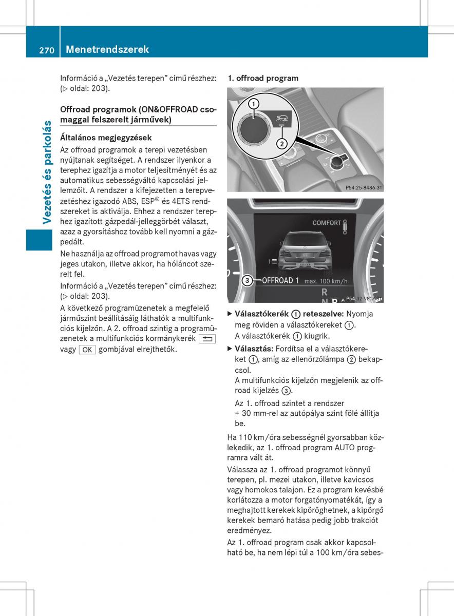 Mercedes Benz ML Class W166 Kezelesi utmutato / page 272