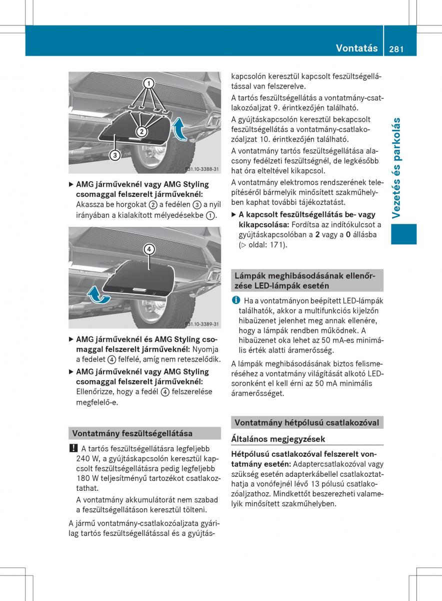 Mercedes Benz ML Class W166 Kezelesi utmutato / page 283