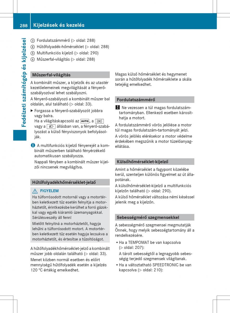 Mercedes Benz ML Class W166 Kezelesi utmutato / page 290