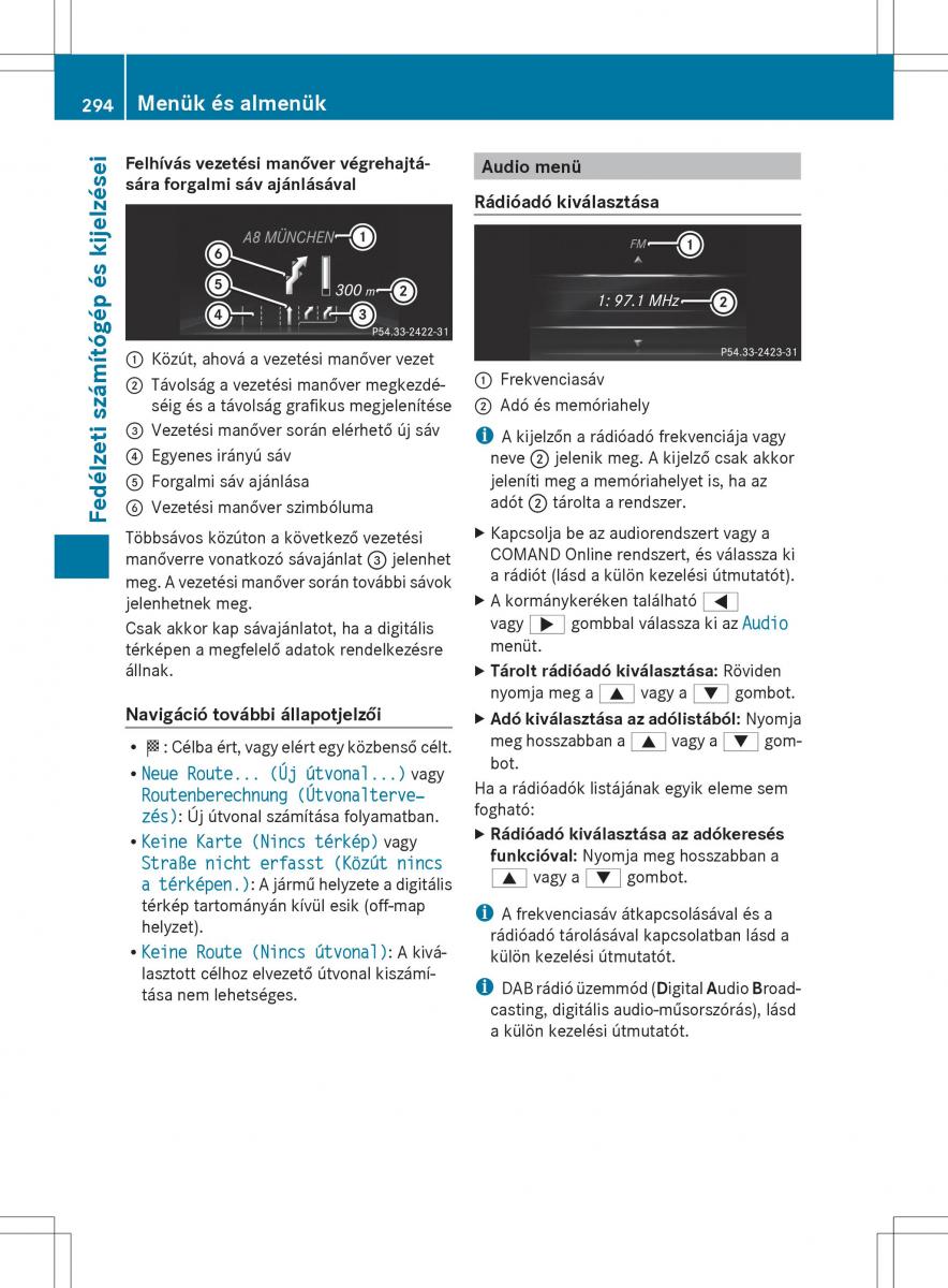 Mercedes Benz ML Class W166 Kezelesi utmutato / page 296