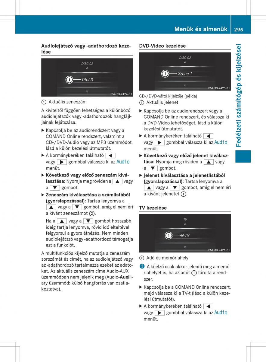 Mercedes Benz ML Class W166 Kezelesi utmutato / page 297