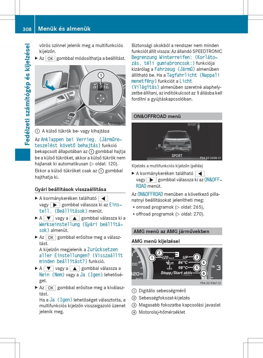 Mercedes Benz ML Class W166 Kezelesi utmutato / page 310