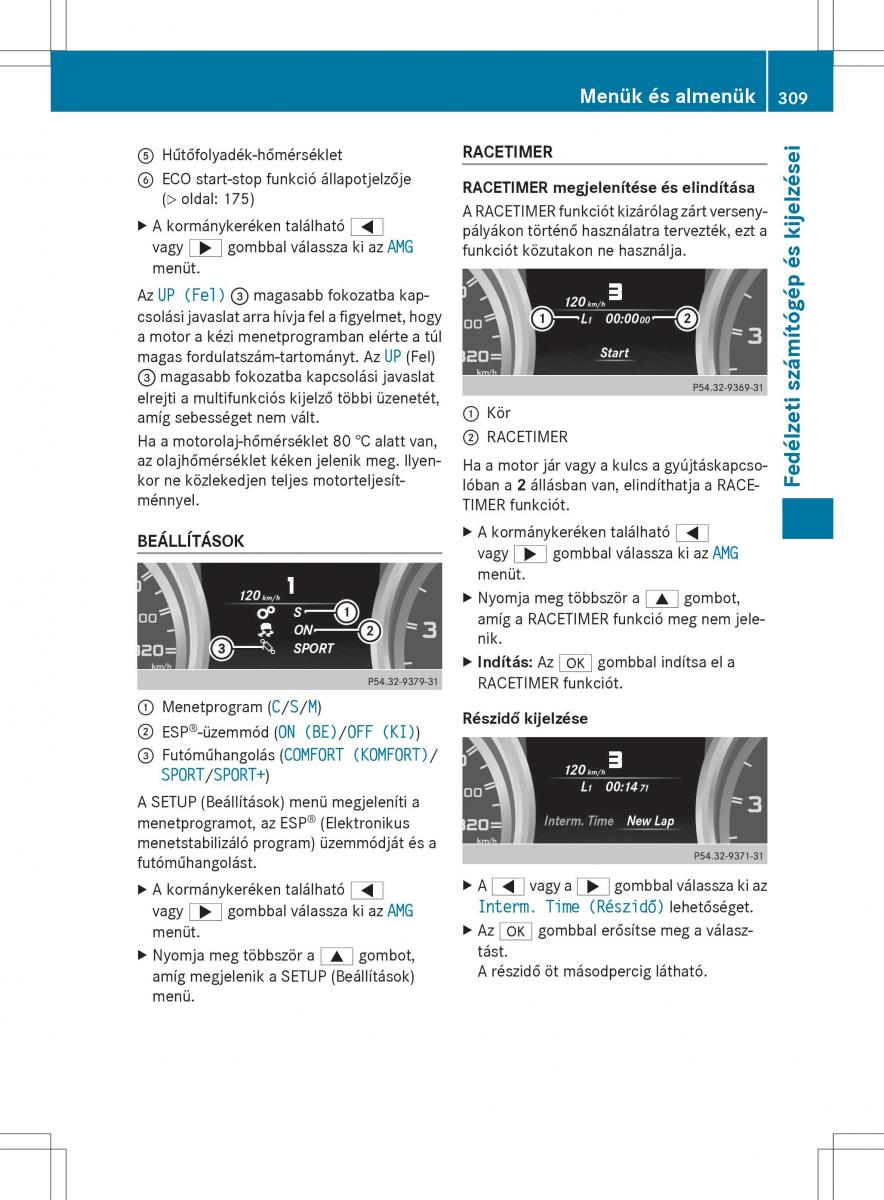 Mercedes Benz ML Class W166 Kezelesi utmutato / page 311