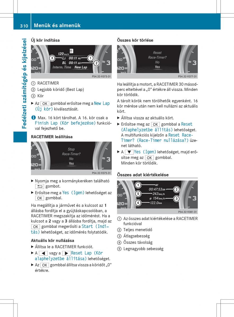 Mercedes Benz ML Class W166 Kezelesi utmutato / page 312