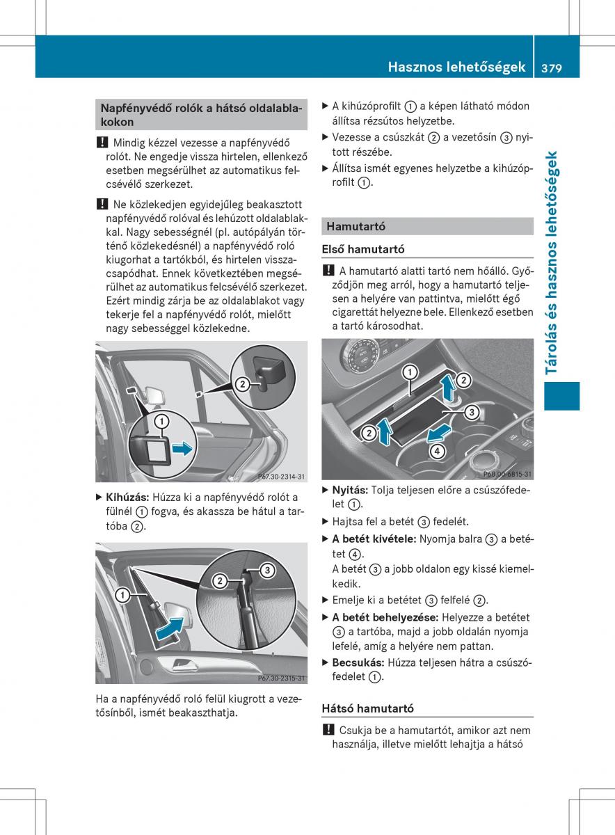 Mercedes Benz ML Class W166 Kezelesi utmutato / page 381