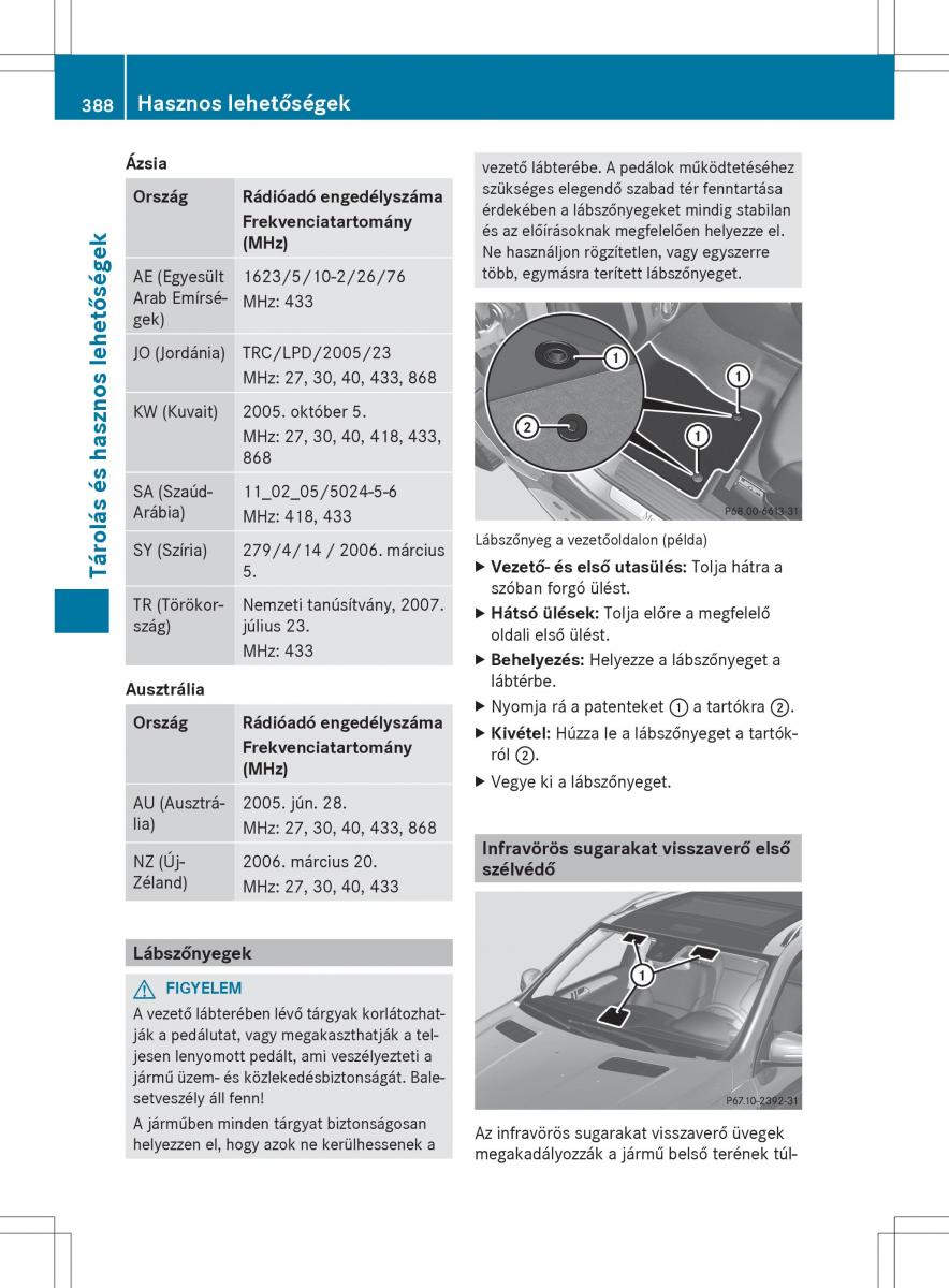 Mercedes Benz ML Class W166 Kezelesi utmutato / page 390