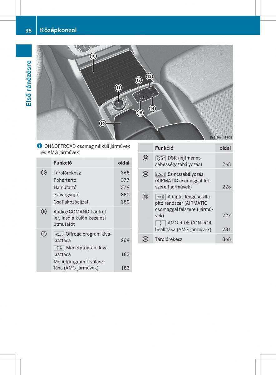 Mercedes Benz ML Class W166 Kezelesi utmutato / page 40