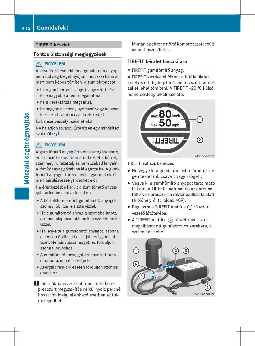 Mercedes Benz ML Class W166 Kezelesi utmutato / page 414