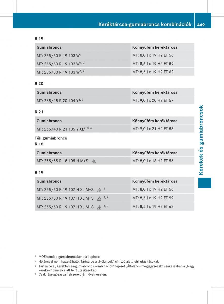 Mercedes Benz ML Class W166 Kezelesi utmutato / page 451