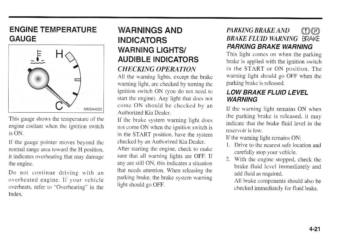 KIA Magentis I 1 owners manual / page 100