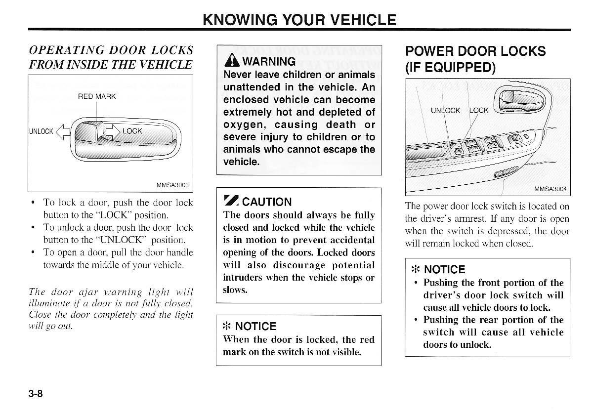 KIA Magentis I 1 owners manual / page 18