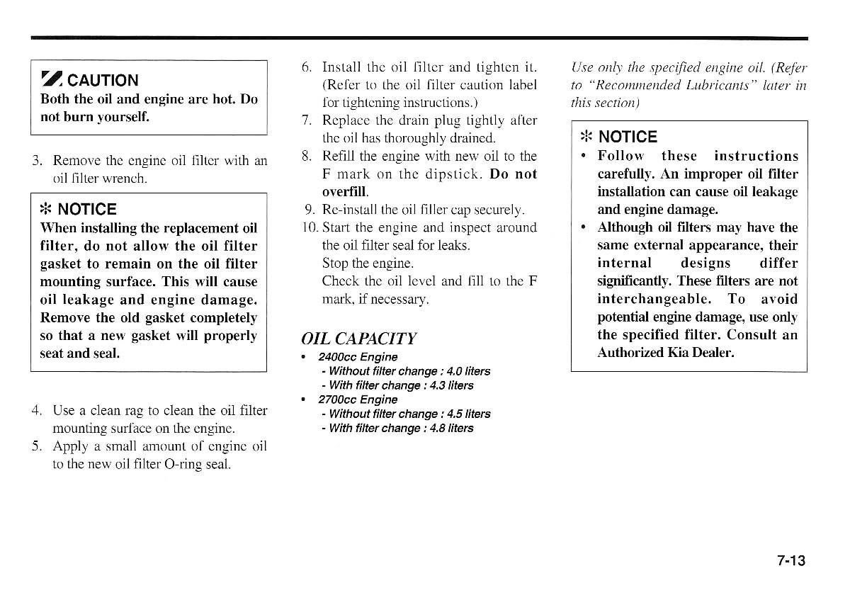 KIA Magentis I 1 owners manual / page 186