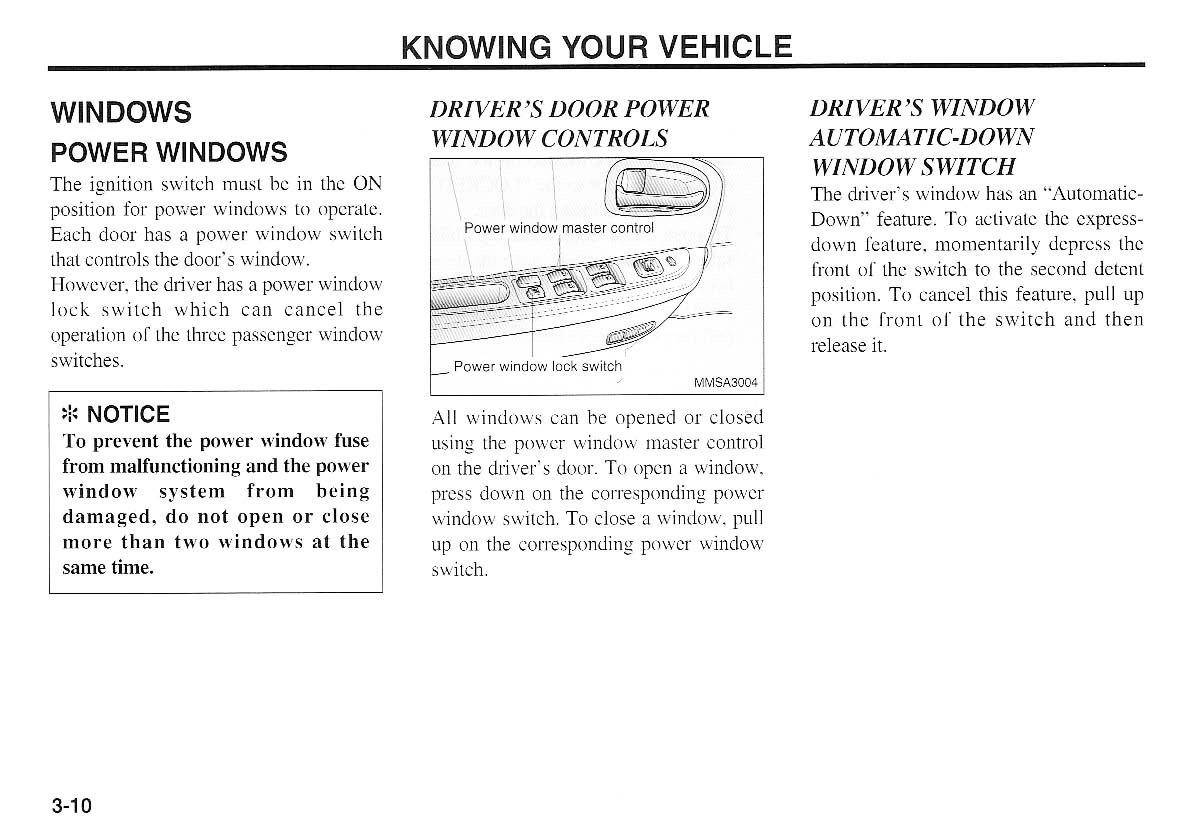 KIA Magentis I 1 owners manual / page 20