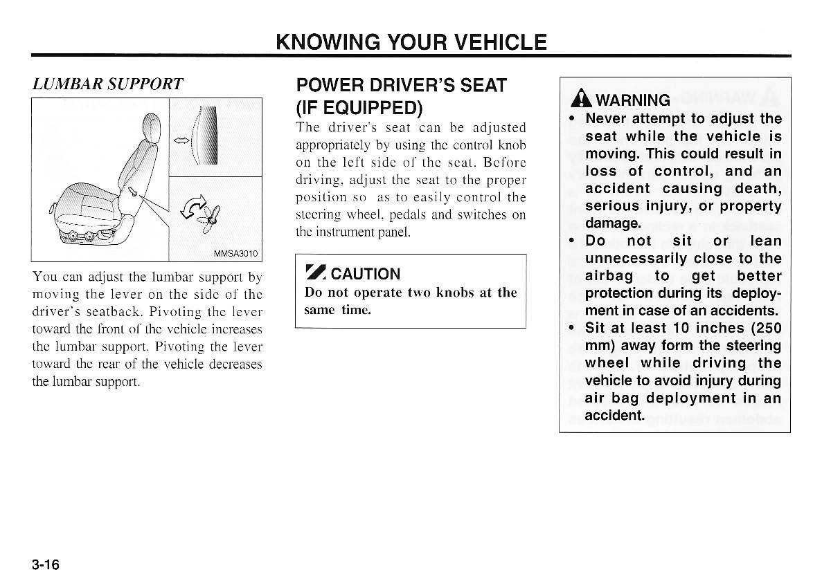 KIA Magentis I 1 owners manual / page 26